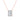 Floating Emerald cut Diamond Pendant necklace