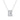 Floating Emerald cut Diamond Pendant necklace