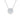 Round cut diamond halo necklace
