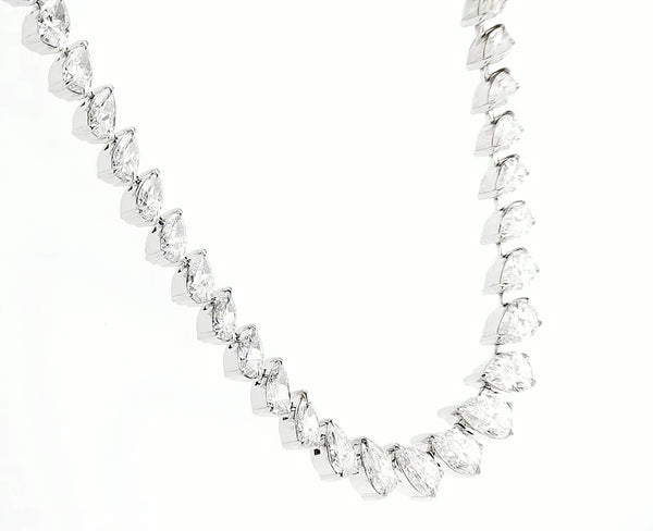 Marquise Cut Diamond River Necklace