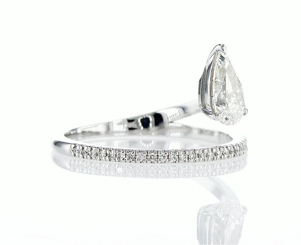 Floating Pear Ring