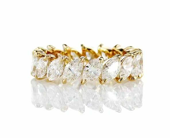 Sideway Marquise Eternity Band