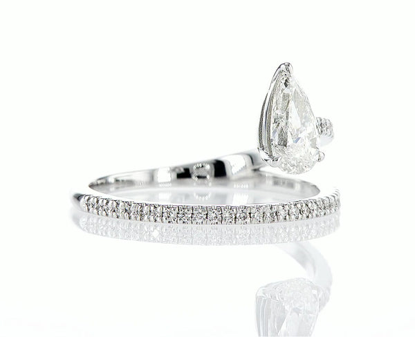 Floating Pear Ring