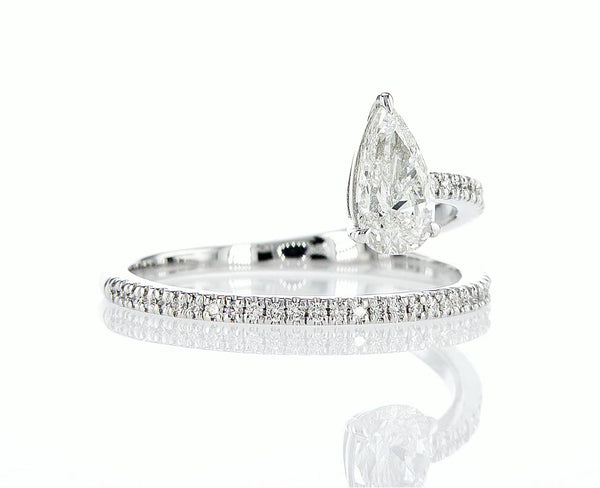 Floating Pear Ring