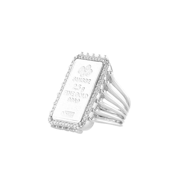 Pure Gold Ingot and Diamond Ring