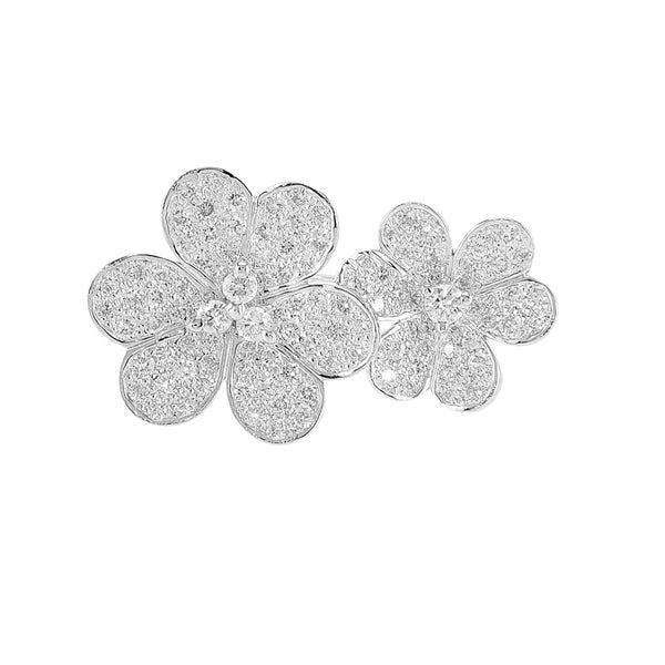 You & Me Flowers Pavé Diamond Ring
