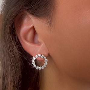 Mix Shapes Diamond Hoops