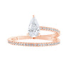 Floating Pear Engagement Ring
