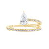 Floating Pear Engagement Ring