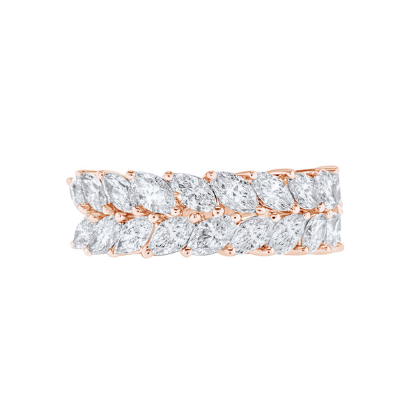 Double Raw marquise bands