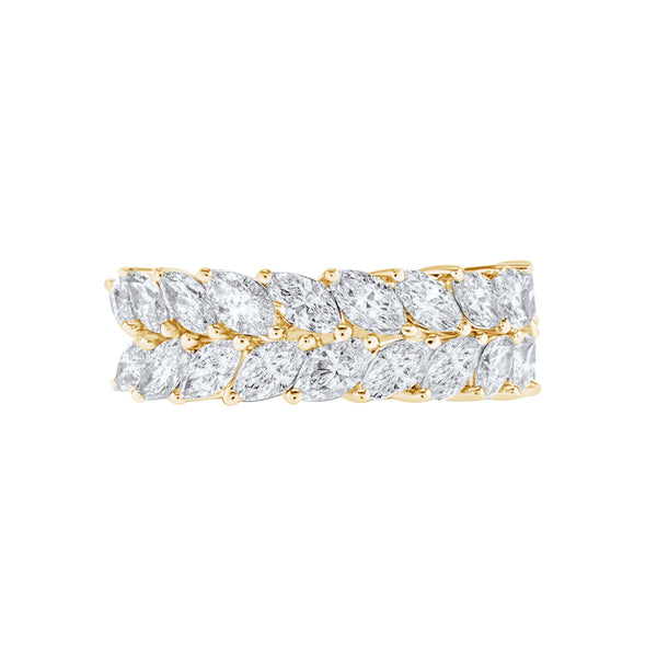Double Raw marquise bands