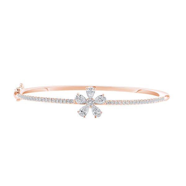 Diamond Flower Bangle