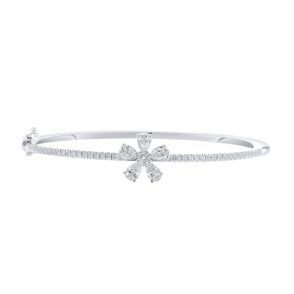 Diamond Flower Bangle