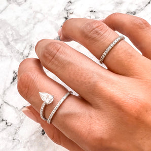 Floating Pear Ring