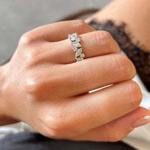 Marquises & Rounds eternity band