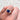 Blue saphir cushion cut & round diamonds on the sides