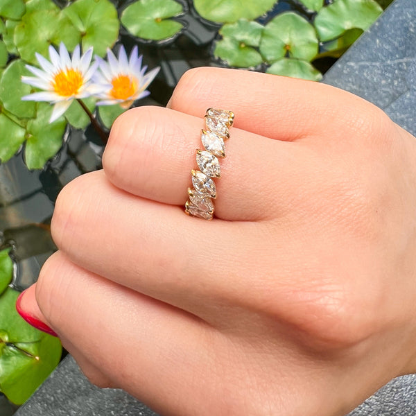 Sideway Marquise Eternity Band