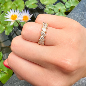 Sideway Marquise Eternity Band