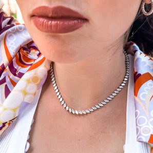 Marquise Cut Diamond River Necklace