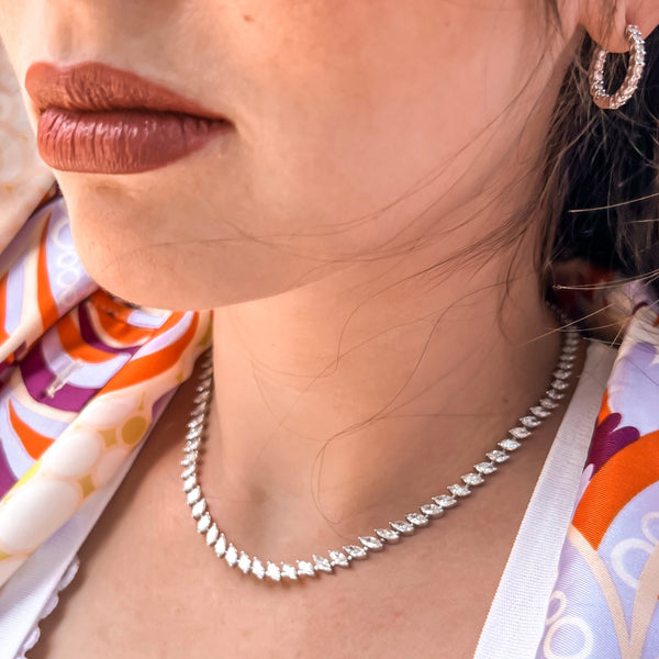 Marquise Cut Diamond River Necklace