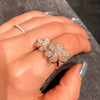 You & Me Flowers Pavé Diamond Ring