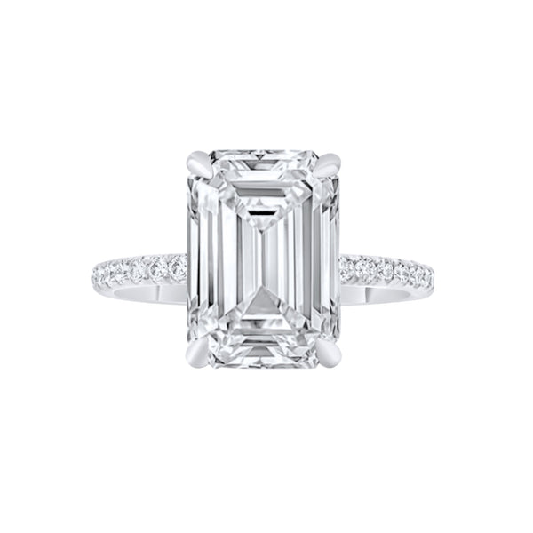 Emerald Cut Pavé Band