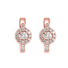 Mini Diamond Hoops with Round cut Central Stones