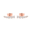Round Line Diamond Earrings