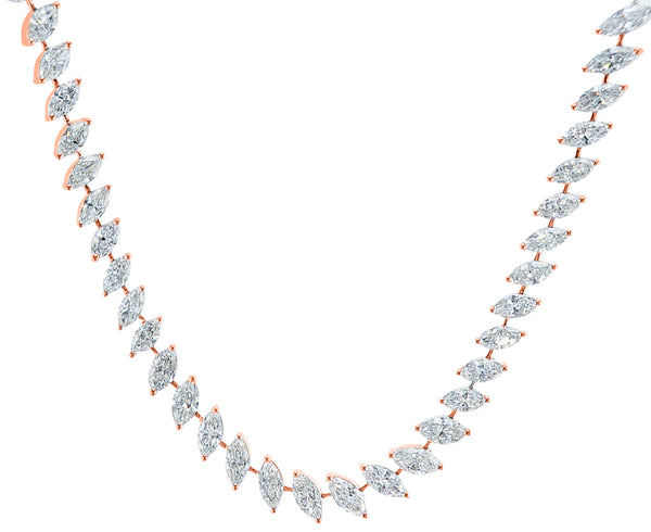 Marquise Cut Diamond River Necklace
