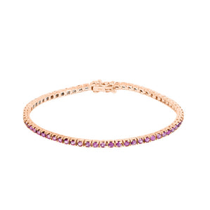 Pink Sapphire Tennis Bracelet