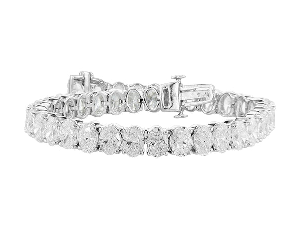 Oval Cut Diamonds Tennis Bracelet