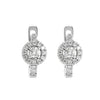 Mini Diamond Hoops with Round cut Central Stones