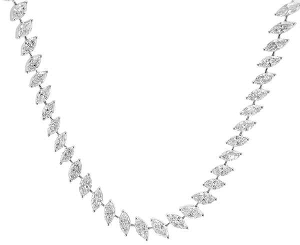 Marquise Cut Diamond River Necklace
