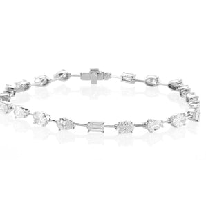 Mix Shape Diamond Tennis Bracelet
