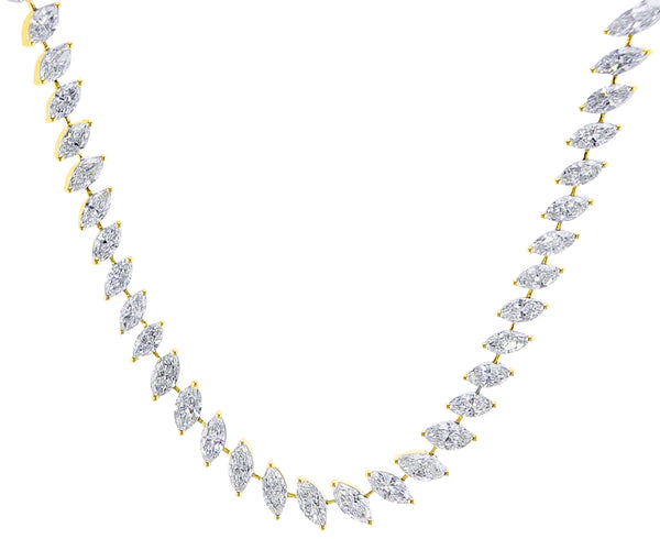 Marquise Cut Diamond River Necklace