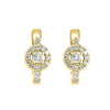Mini Diamond Hoops with Round cut Central Stones