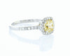 Cushion cut sunshine yellow sapphire