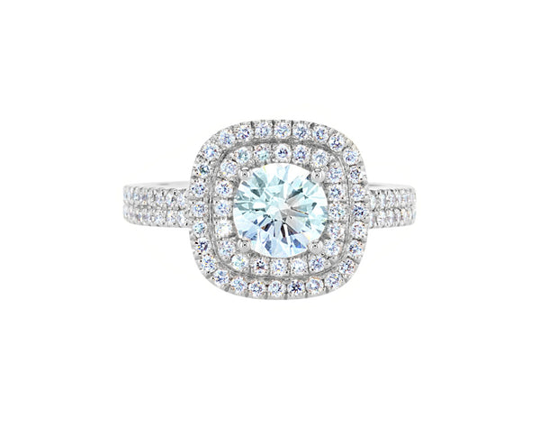 2 Halo double pavé round