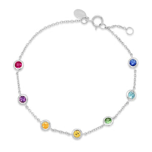 Rainbow Bezel Bracelet