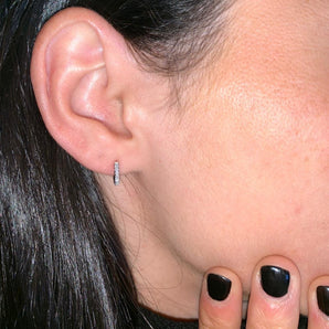 Mini diamond hoops