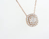 Cushion double halo diamond necklace