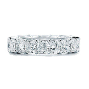 Cushion cut eternity band