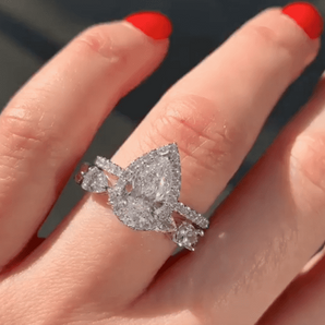 Sideways Pear Eternity Band