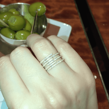 6 plugged pave ring