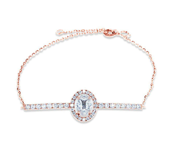Diamond Oval Mix Shape Bracelet