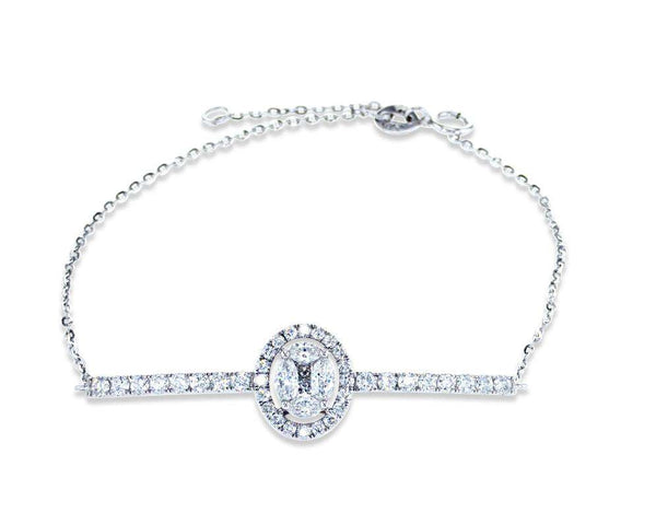 Diamond Oval Mix Shape Bracelet