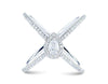 X Pear Diamond Ring