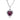Red Heart Cut Diamond Halo Necklace