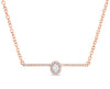 Oval Diamond Line Necklace