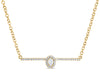 Oval Diamond Line Necklace
